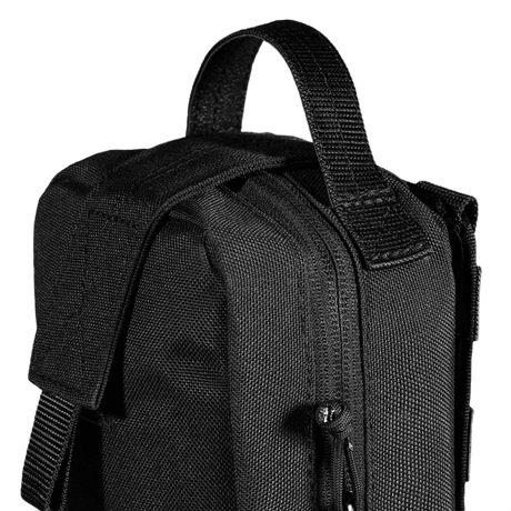M-Tac Medical Pouch Rip Off modulaarisella muotoilulla, kiinnitetty MOLLE Velcroon, musta käyttäjäystävällinen ensiapulaukku.