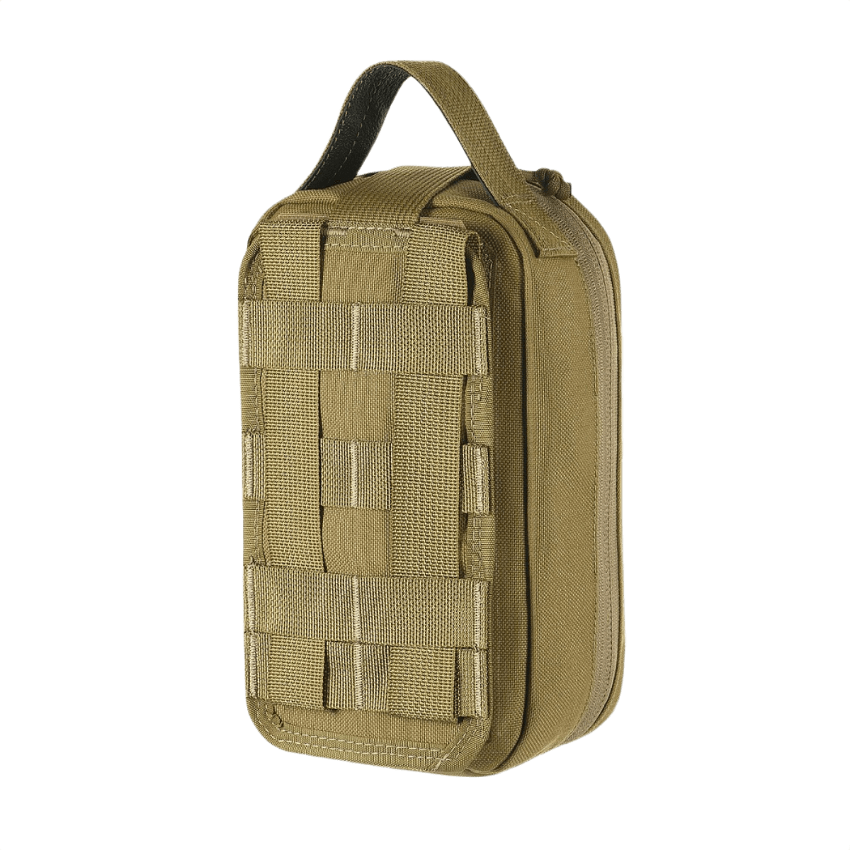 M-Tac Medical Pouch Rip Off ensiapuvälineille, yhteensopiva MOLLE Velcro -paneelien kanssa, kestävä vetoketju, modulaarinen muotoilu, ruskea laukku.
