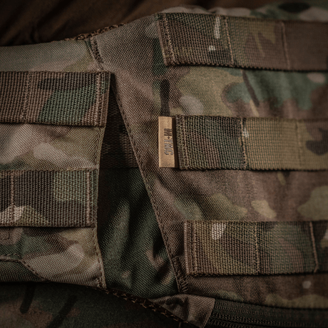 M-Tac War Belt ARMOR korkealaatuisella MOLLE-webbingillä taktiseen käyttöön, valmistettu Cordura 500D:stä.