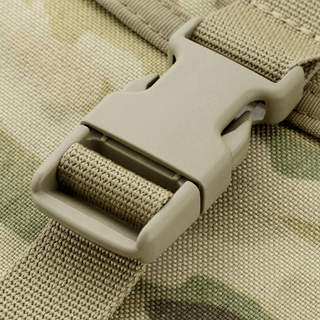 M-Tac taittolapion kotelo Multicam – kestävä taktinen CORDURA 1000D -materiaalista ja tukeva solki kiinnitystä varten.
