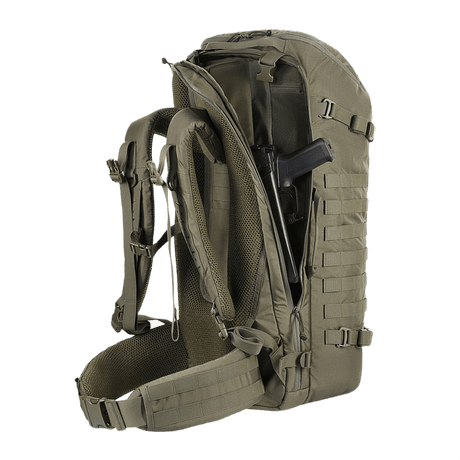 M-Tac Rygsæk Gen.II Elite Large, vihreä, aseosio ja ergonominen muotoilu, valmistettu kestävästä Cordura-materiaalista.