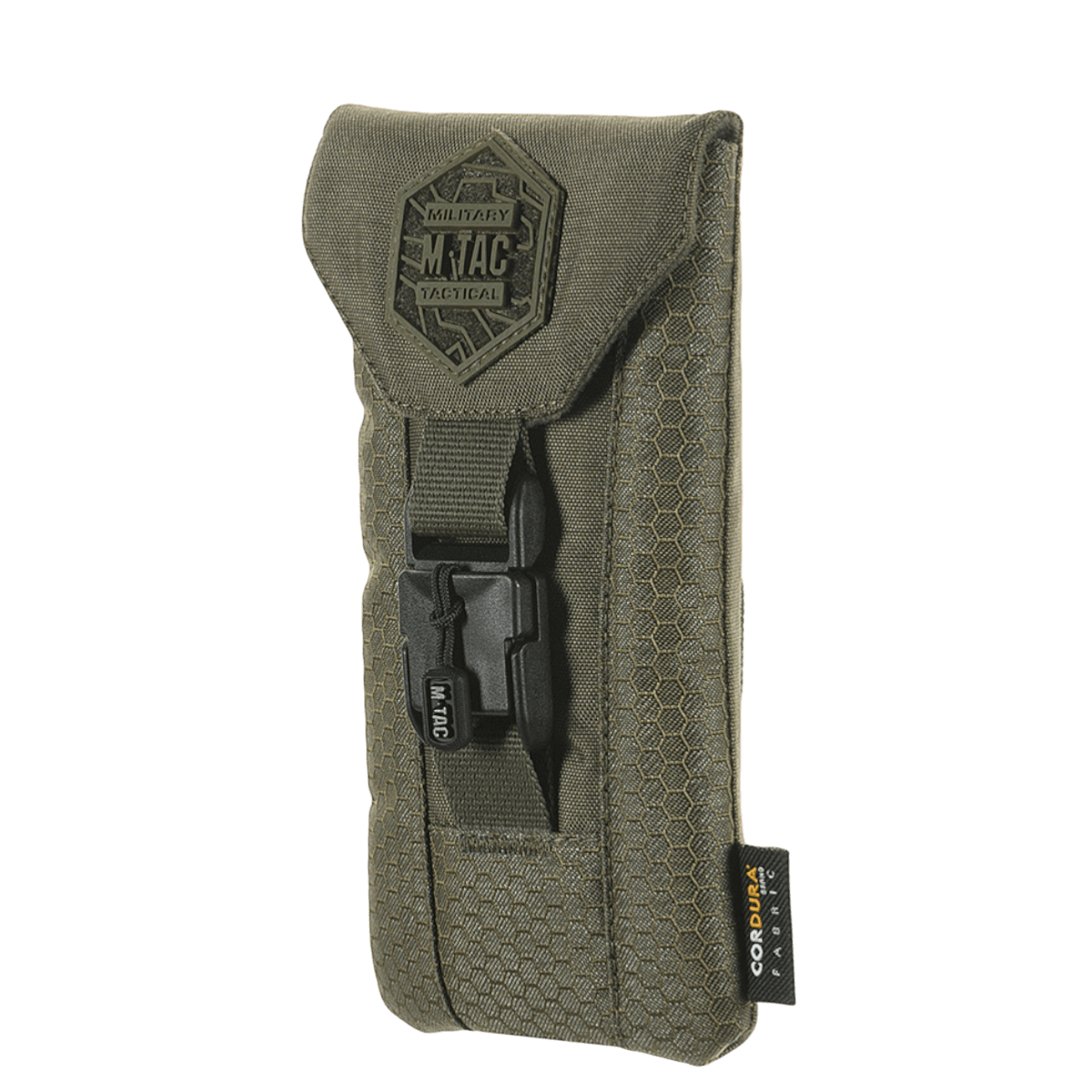M-Tac Smartphone Lomme Elite Large Hex kestävästä CORDURA HEX -materiaalista WJ-magneettisoljella, sopii puhelimille jopa 6,5 tuumaa.
