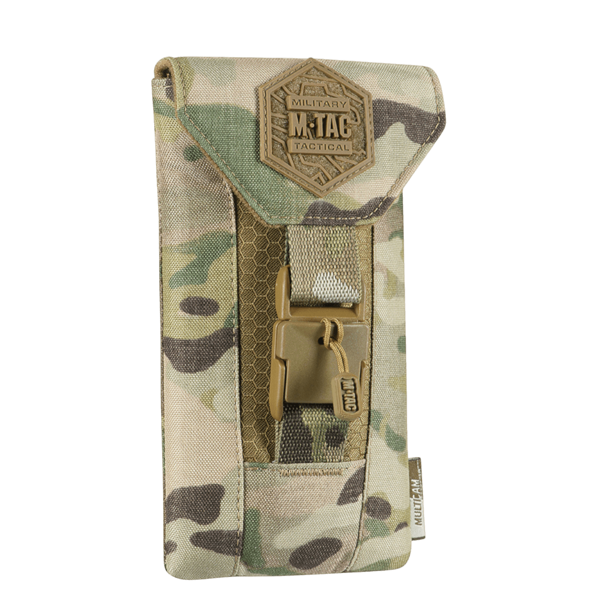 M-Tac Smartphone Lomme Elite Large Hex kulutusta kestävästä CORDURA HEX -materiaalista turvalliseen säilytykseen jopa 6,5 tuuman puhelimille.