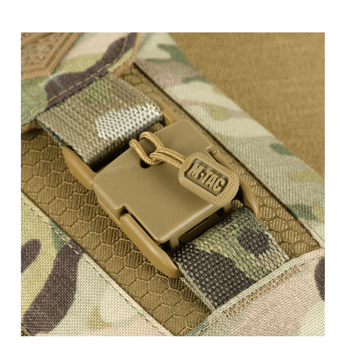 M-Tac Smartphone Lomme Elite Large Hex WJ-magneettisoljella ja kulutusta kestävästä CORDURA HEX -materiaalista, maastokuvio.
