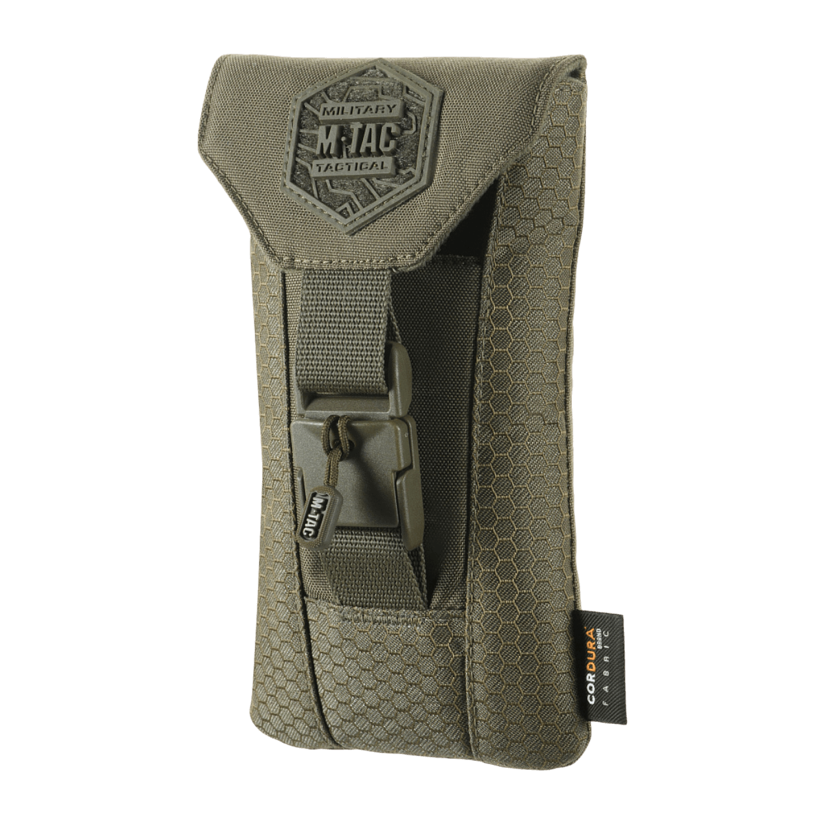 M‑Tac Smartphone Pouch Elite Large Hex, jämäkkä Cordura HEX 1000D -materiaali, magneettinen WJ-solki älypuhelimille jopa 6,5 tuumaa.