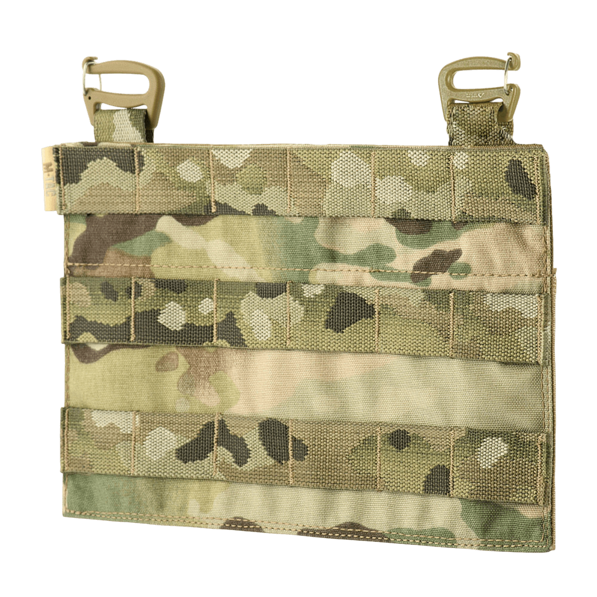 M‑Tac Front Panel Cuirass QRS:lle camo-kuvioinnilla, kevyt ja kompakti muotoilu, MOLLE-järjestelmä, sopii sotilaskäyttöön.