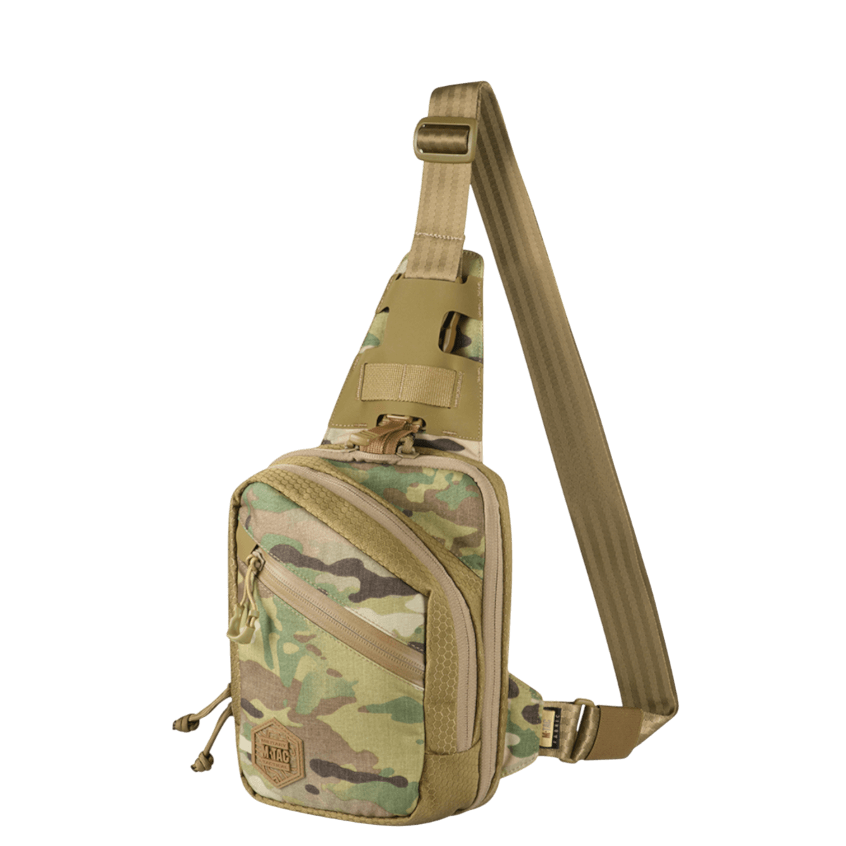 M-Tac Sling pistoolilaukku Elite Hex camokuosilla, säädettävä olkahihna, kestävä Cordura 1000D ja Cordura Hex
