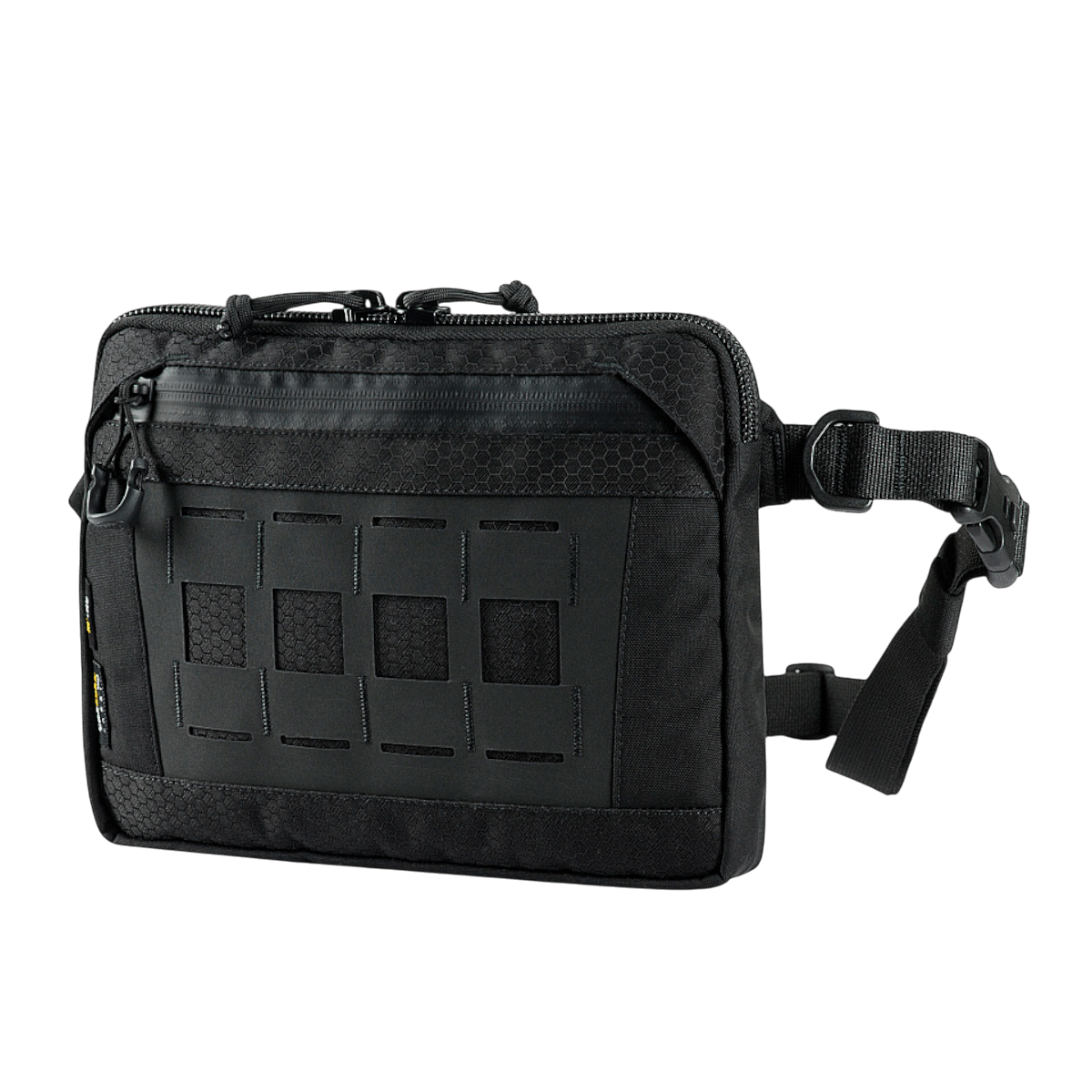 M-Tac Admin-laukku Elite, musta, säädettävä olkahihna ja toimivat taskut, Cordura 500D ja Hex