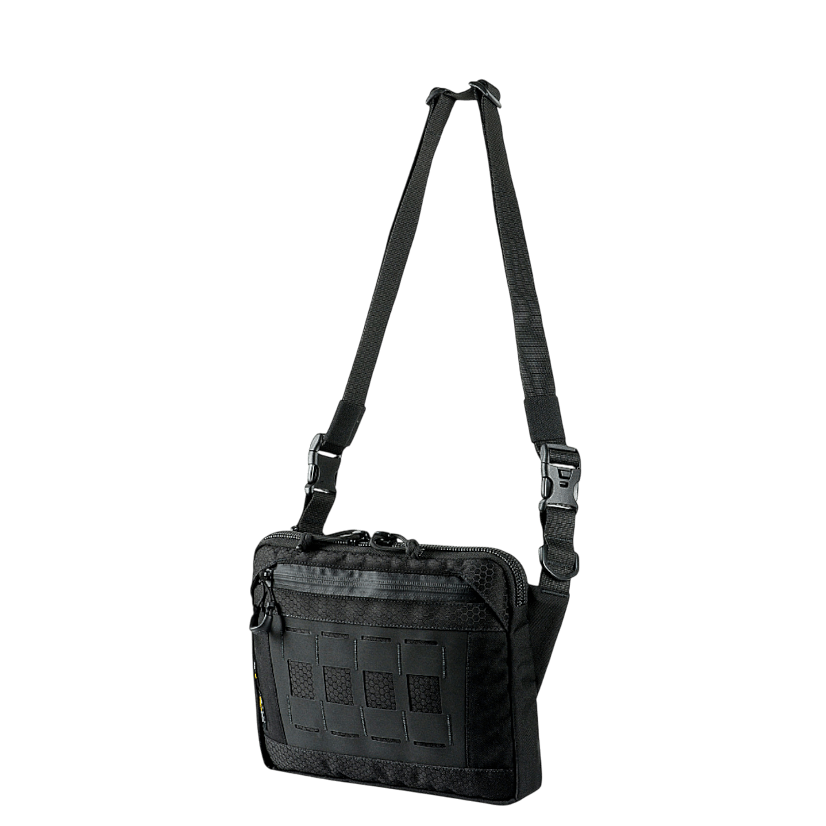 M-Tac Admin-laukku Elite, musta Cordura 500D, säädettävä olkahihna, suunniteltu kestävyyttä ja toimivuutta varten
