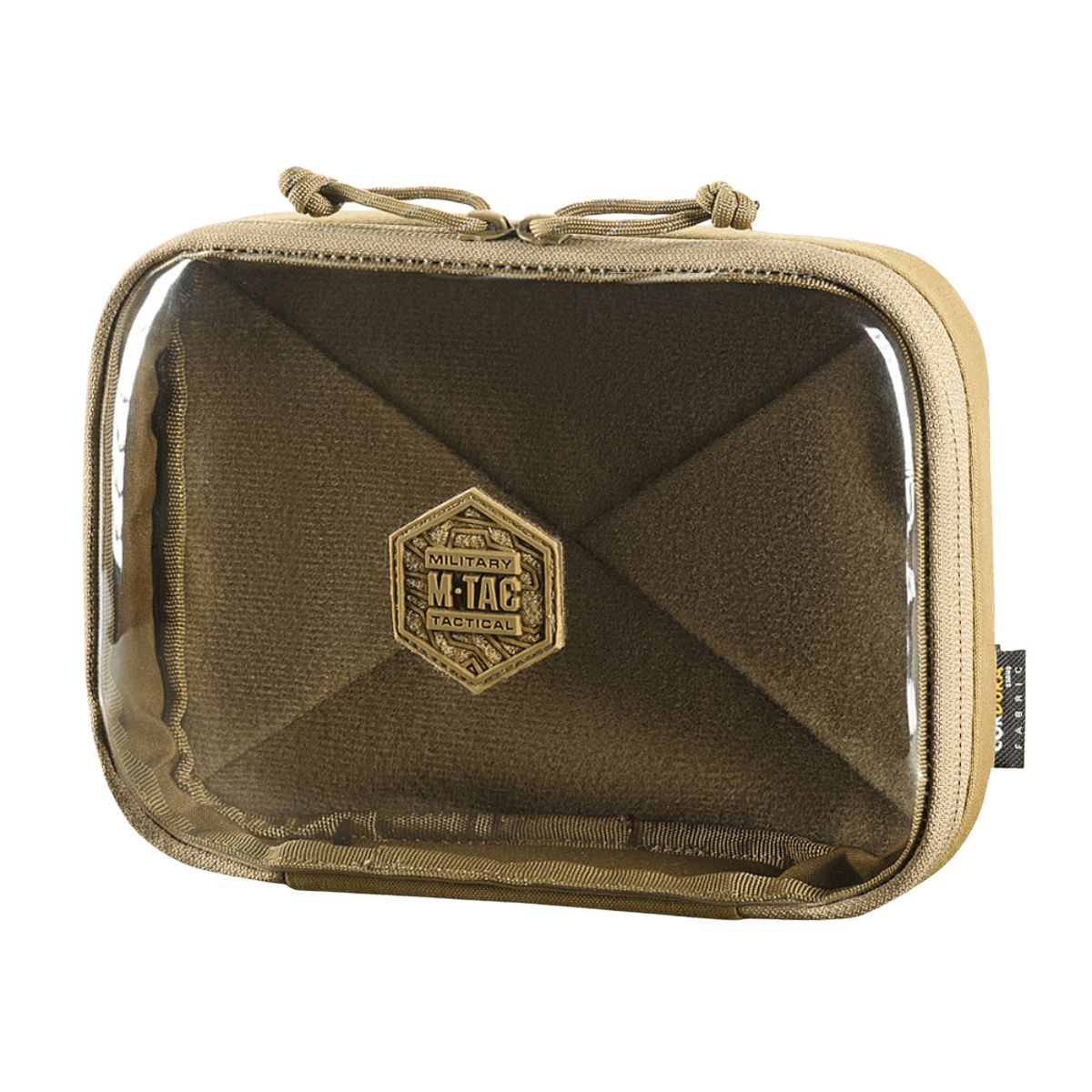 M-Tac Utility Organizer Slim Elite kestävässä Cordura 500D:ssä läpinäkyvällä PVC-etuseinällä, ihanteellinen EDC-kitin turvalliseen säilytykseen