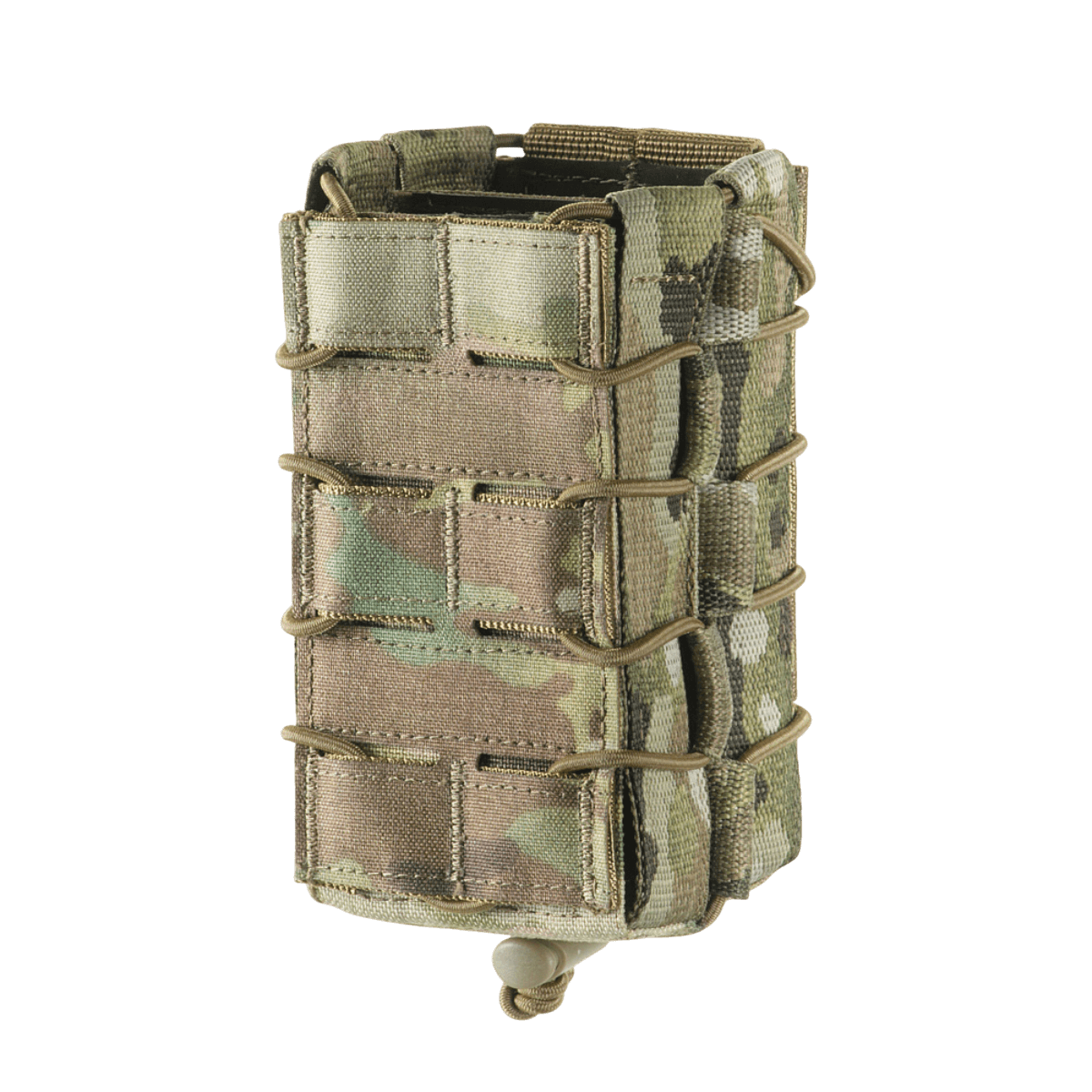 M-Tac kaksinkertainen lippastasku AK Gen.3:lle kulutusta kestävää Cordura 1000D:tä liukumattomalla pinnalla ja MOLLE-yhteensopivuudella.