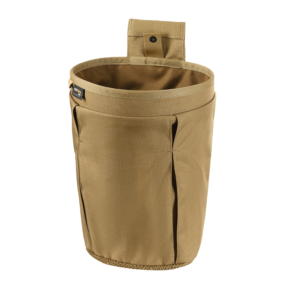 M‑Tac Magasinsæk Dump Pouch Lite Elite Cordura 500D:stä quick-pull -lukitusjärjestelmällä ja tuuletetulla pohjalla, kuvattu edestä. Helppo kiinnittää MOLLEen.