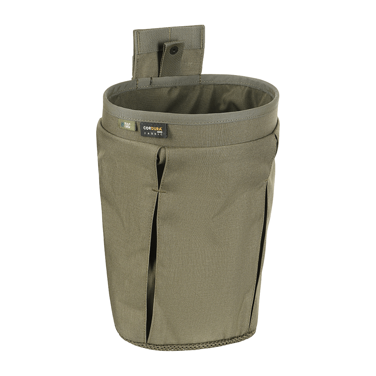 M‑Tac Magasinsæk Dump Pouch Lite Elite Cordura 500D:llä ja nopealukitusjärjestelmällä lippaiden vaihdon turvaamiseksi ja kiinnitykseen MOLLEen tai vyöhön.