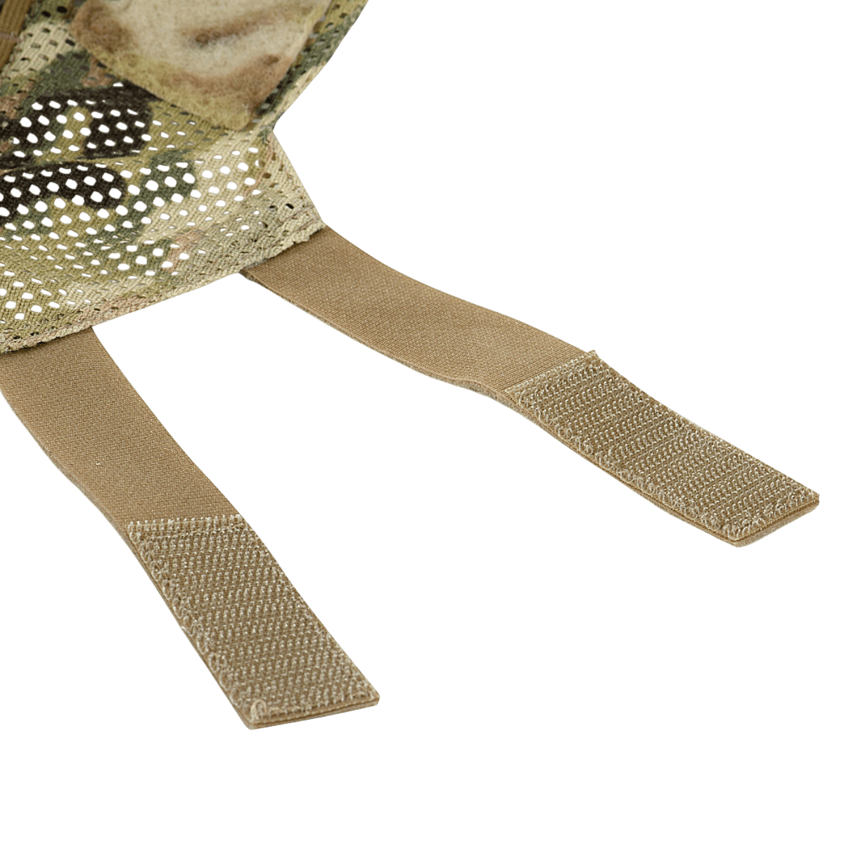 M‑Tac Hjelmcover Shroud Elite MULTICAMissa, Velcro-remmeillä ja Cordura 500D -materiaalilla TOR-D-kypärille.