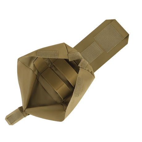 M-Tac Medic Pouch Vertical Large Elite avoimella päällä, näyttää sisäisen organizerin ensiapuvälineille, valmistettu Cordura 500D:stä.