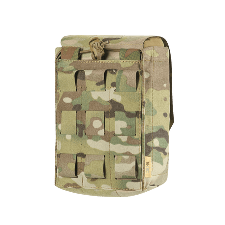 M-Tac Medic Pouch Vertical Large Elite camo‑kuosissa, kestävä Cordura 500D, MOLLE‑liitäntä, lääkintälaukku ensiapuvälineille.