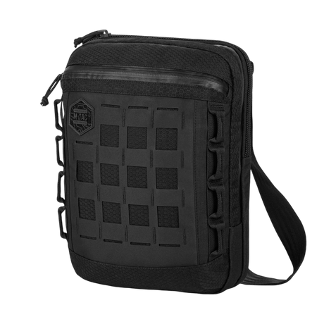 M-Tac Tablet Bag Laser Cut Hex, Cordura, piilotettu aseosasto, Laser Cut MOLLE -etupaneeli, sopii tableteille ja EDC:lle.