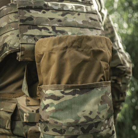 M-Tac Sukharka Gen.3 Pouch kiinnitetty maastotaktiiseen liiviin, Cordura 500D ja MOLLE-interface.