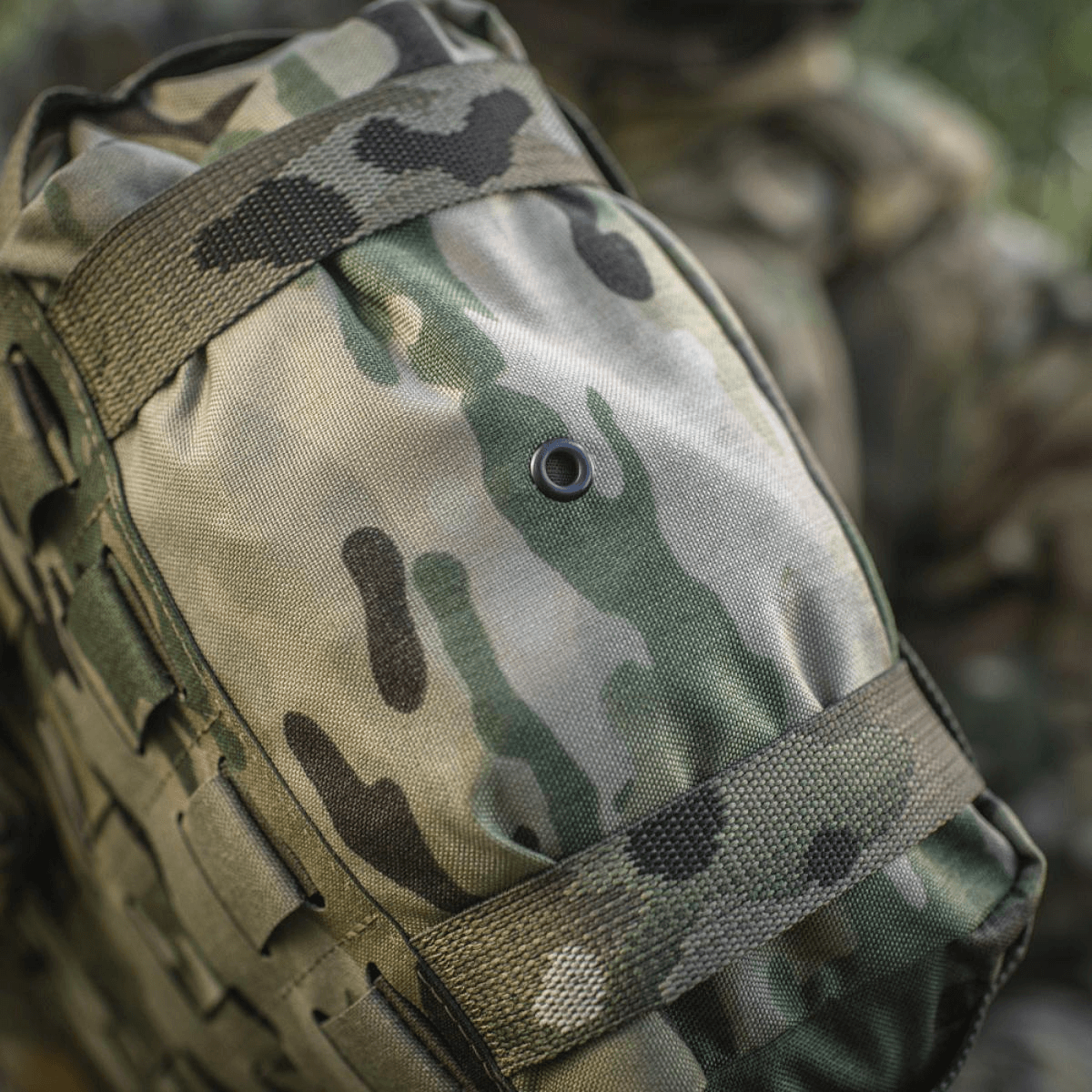 M-Tac Sukharka Gen.3 Pouch maastokuvio, Cordura 500D, MOLLE-interface ja säädettävä läppä.