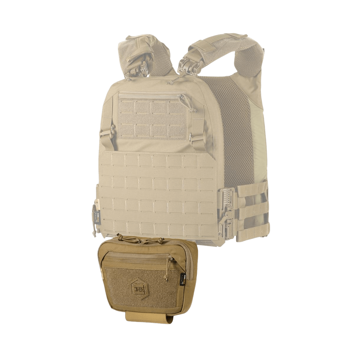 M-Tac Large Elite Gen.II -olkalaukku taktiseen muotoiluun, robuusti Cordura 500D -materiaalista ja useilla lokeroilla.