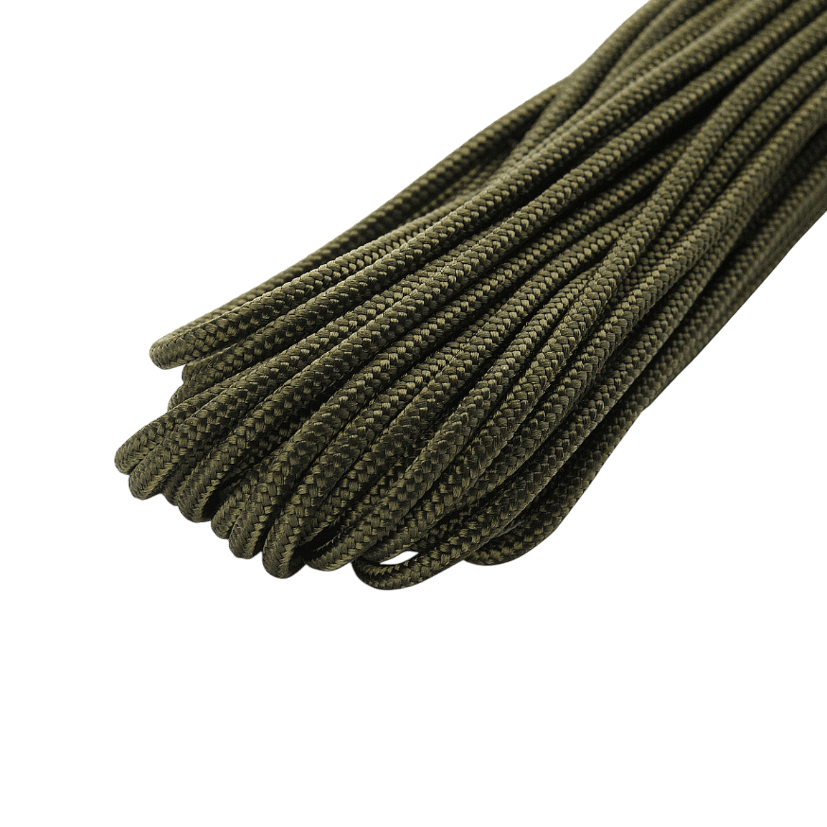 M-Tac Paracord 550 Type III 15 m vahva vihreä nailonköysi ulkoiluun, korjauksiin ja hätäkäyttöön, 7 nailonsäiettä, vetolujuus 240 kg.