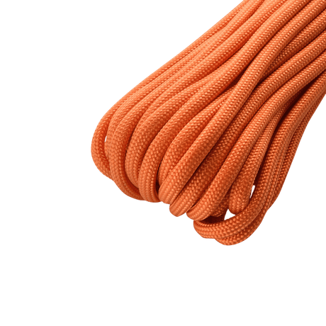 M-Tac Paracord 550 Type III 15 m vahva oranssi nailonköysi, sopii ulkoiluun ja hätäkäyttöön, halkaisija 4 mm, vetolujuus 240 kg.