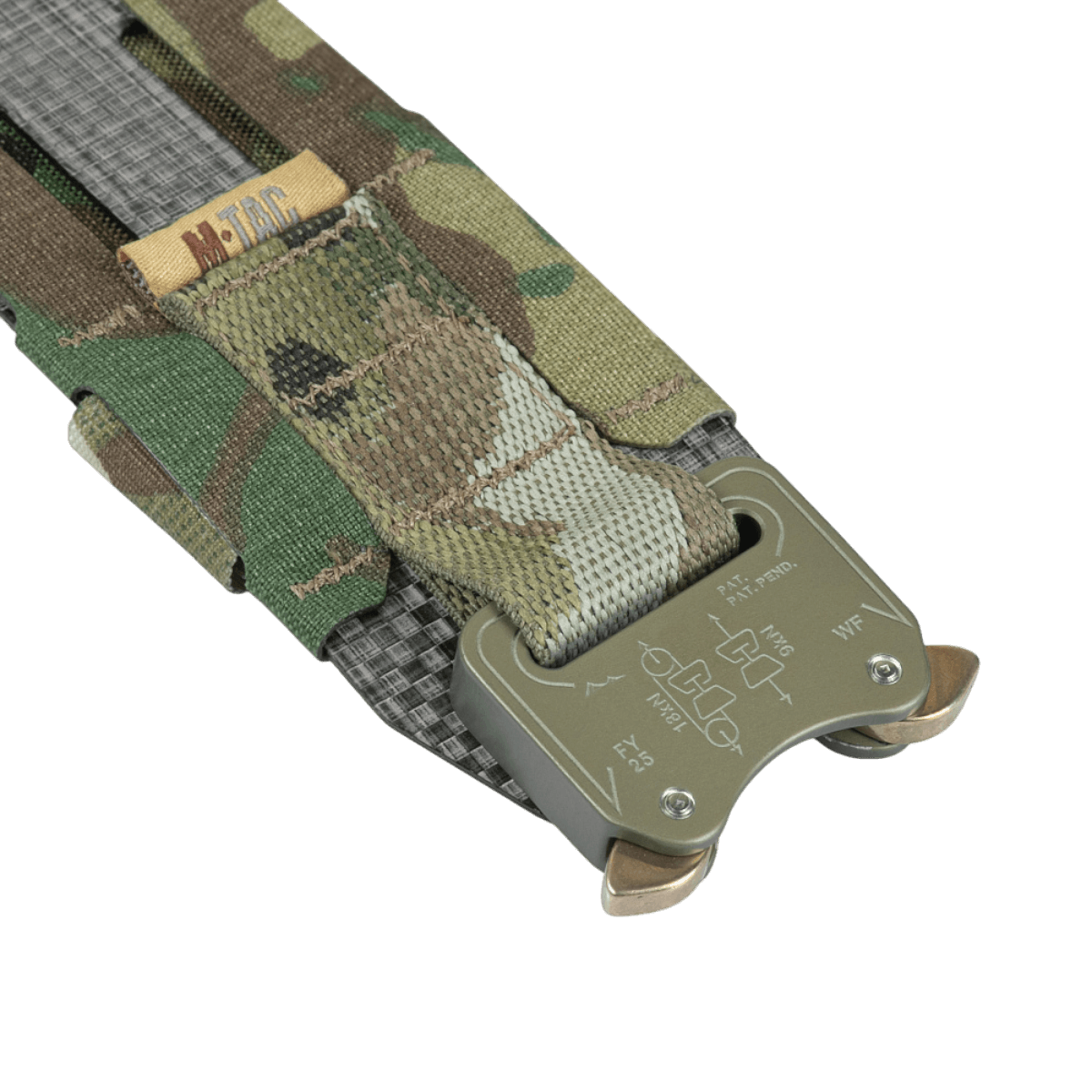 M-Tac Tiger Bælte Cobra Buckle multicam, vahva Cobra-solki, valmistettu kestävästä materiaalista taktisten varusteiden kiinnitykseen, galleria-asema 1.