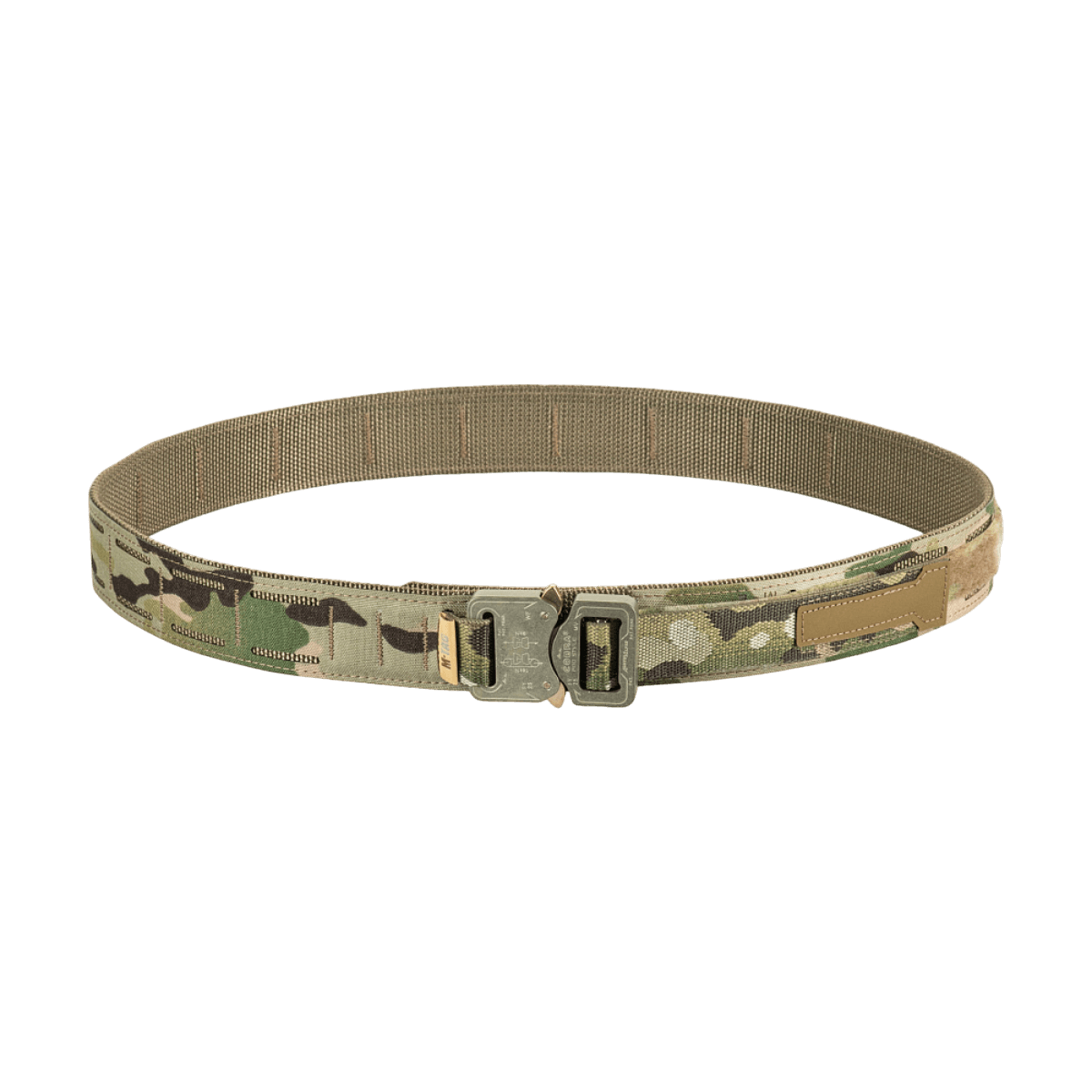 M-Tac Cobra Buckle taktinen vyö Laser Cut camokuvioinnilla, sopii sotilas- ja poliisivarusteisiin.