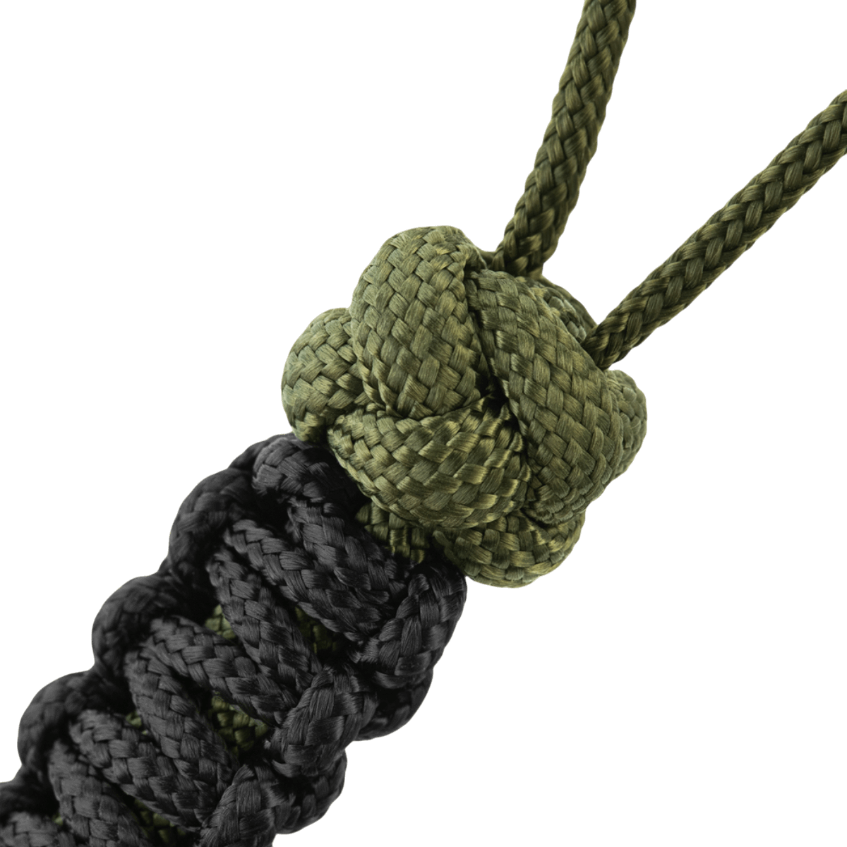 M-Tac Lanyard Scandinavian Small Chinese Knot naruilla ja koristehelmellä, valmistettu kierretystä paracordista tyylikkäisiin varusteisiin.