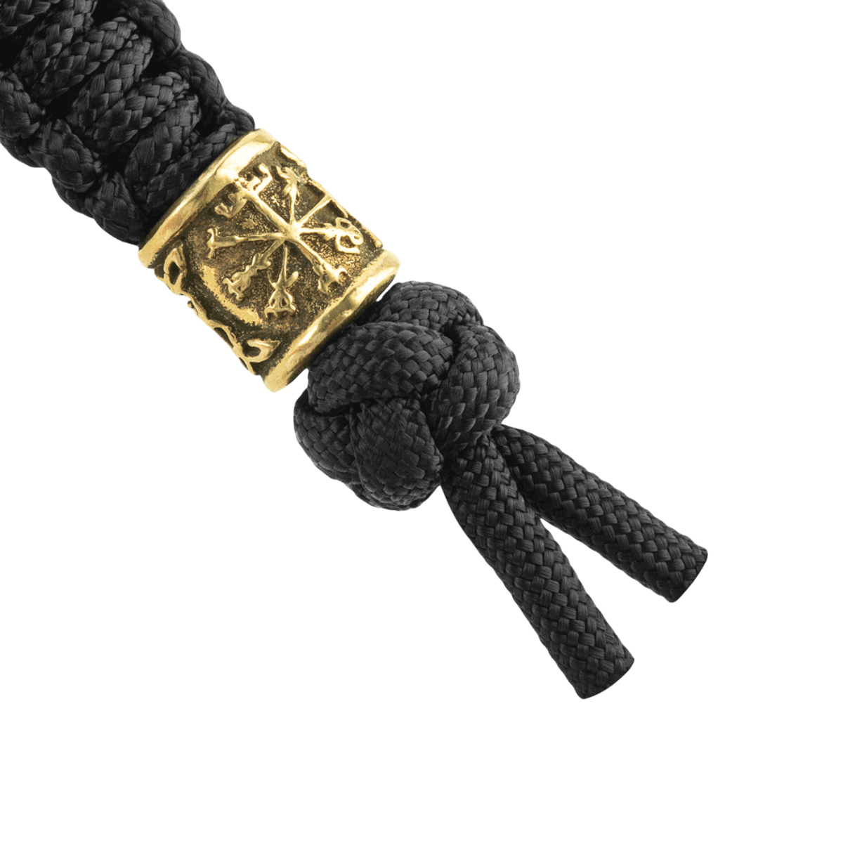 M-Tac Lanyard Scandinavian Small Helmet of Terror musta paracord ja dekoratiivinen skandinaavinen perle