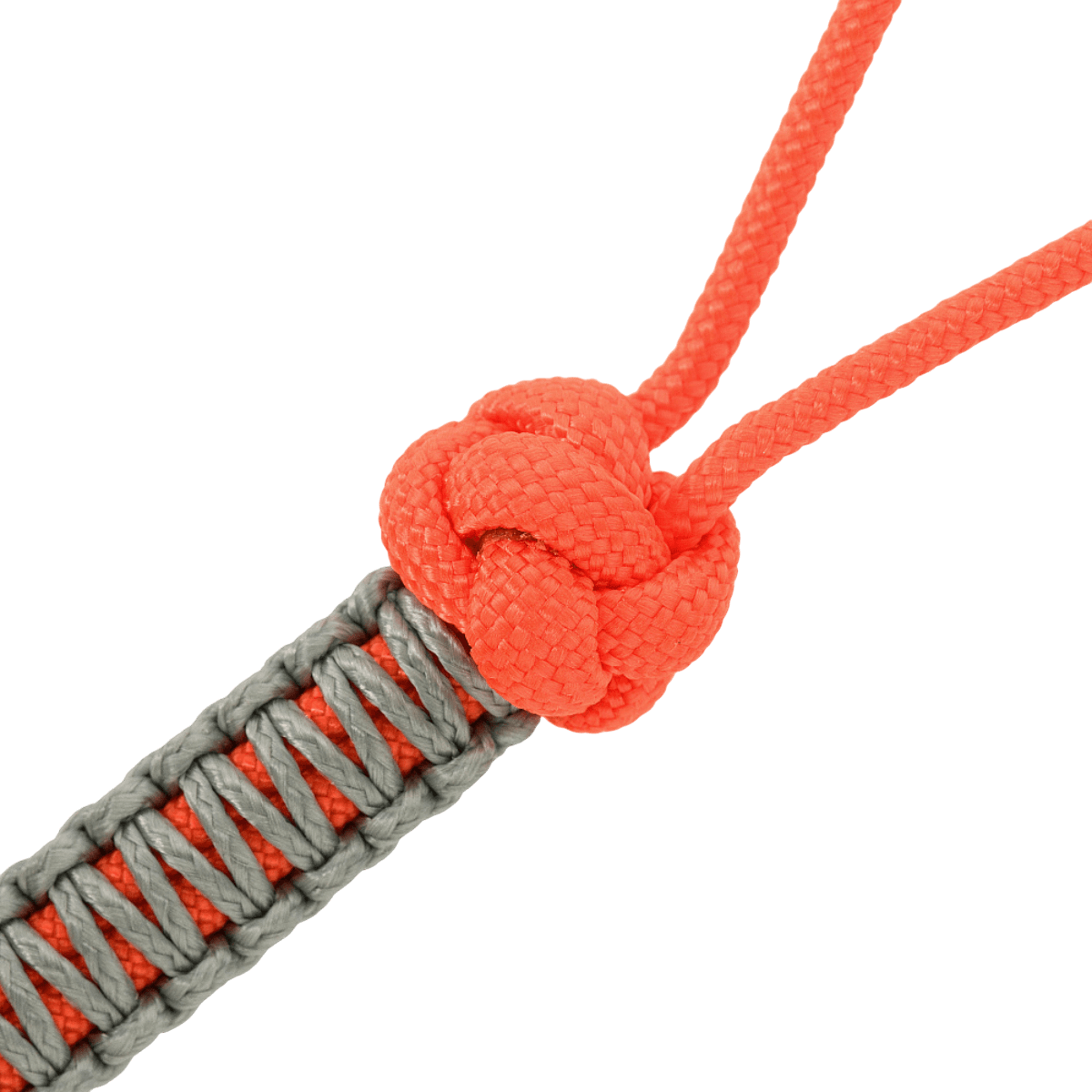 M-Tac Knife Lanyard Ninja punotusta paracordista, oranssi ja harmaa muotoilu, lisää tyyliä ja toimintoa veitseesi. Käytännöllinen lanyard nopeaan veitsen käyttöön