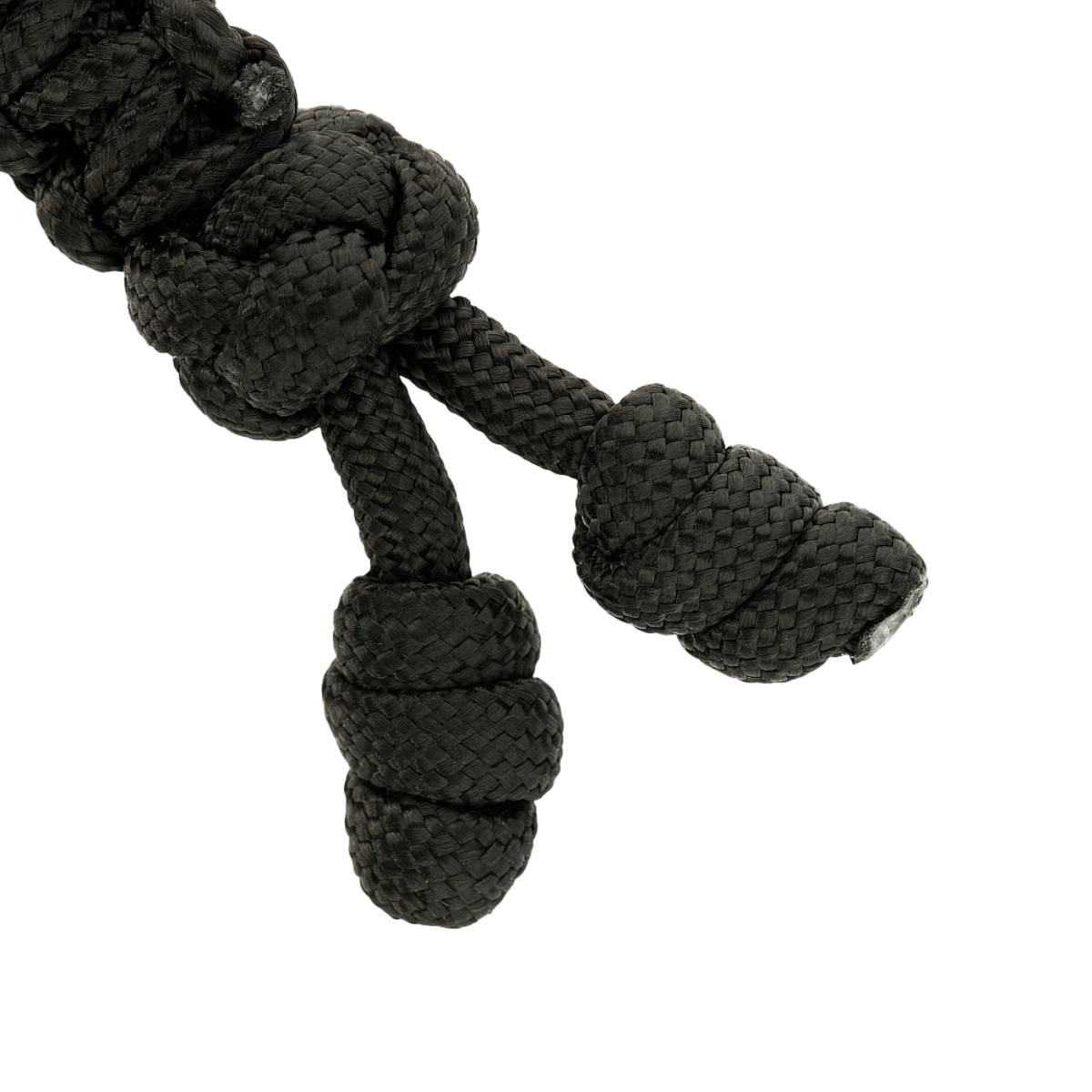 Musta M-Tac Loopy Snake Skull Lanyard punotusta paracordista veitsille ja pienvarusteille. Kestävä ja tyylikäs kahvan jatke.