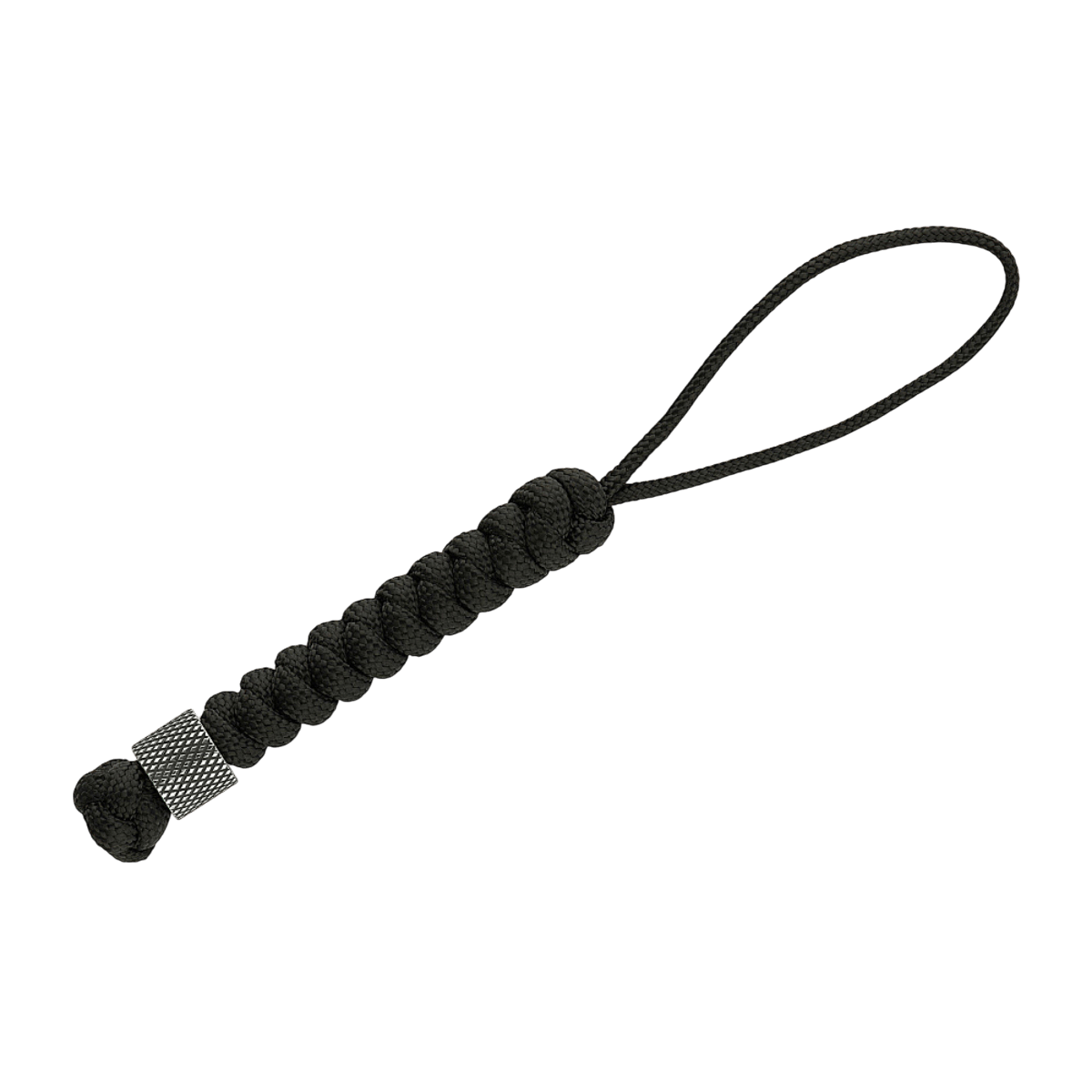 M-Tac Viper Lanyard Stainless Steel punotulla paracordilla ja ruostumattomalla teräshelmellä, tyylikäs lisävaruste veitsen kahvaan.