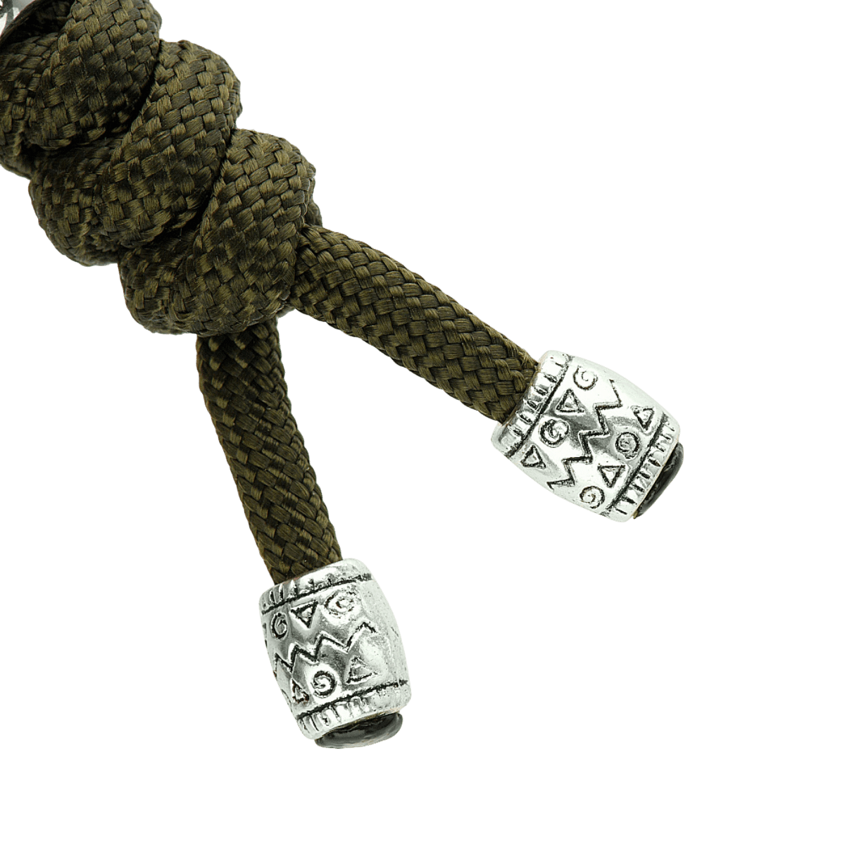 M-Tac Zeus Stainless Steel Lanyard, punottu paracord ja koristeellinen helmi ruostumattomasta teräksestä, täydellinen nopeaan varusteiden käyttöön.