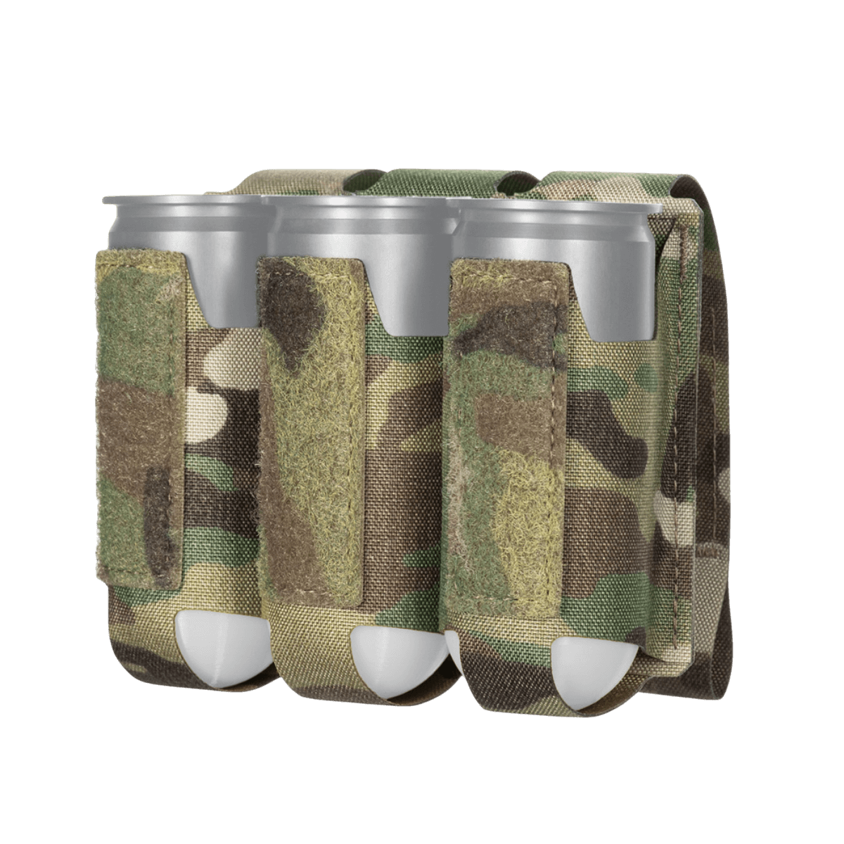 M-Tac kotelo 3 VOG-kranaatille MOLLE Laser Cut -järjestelmällä turvalliseen 40 mm kranaattien säilytykseen Cordura-materiaalista.