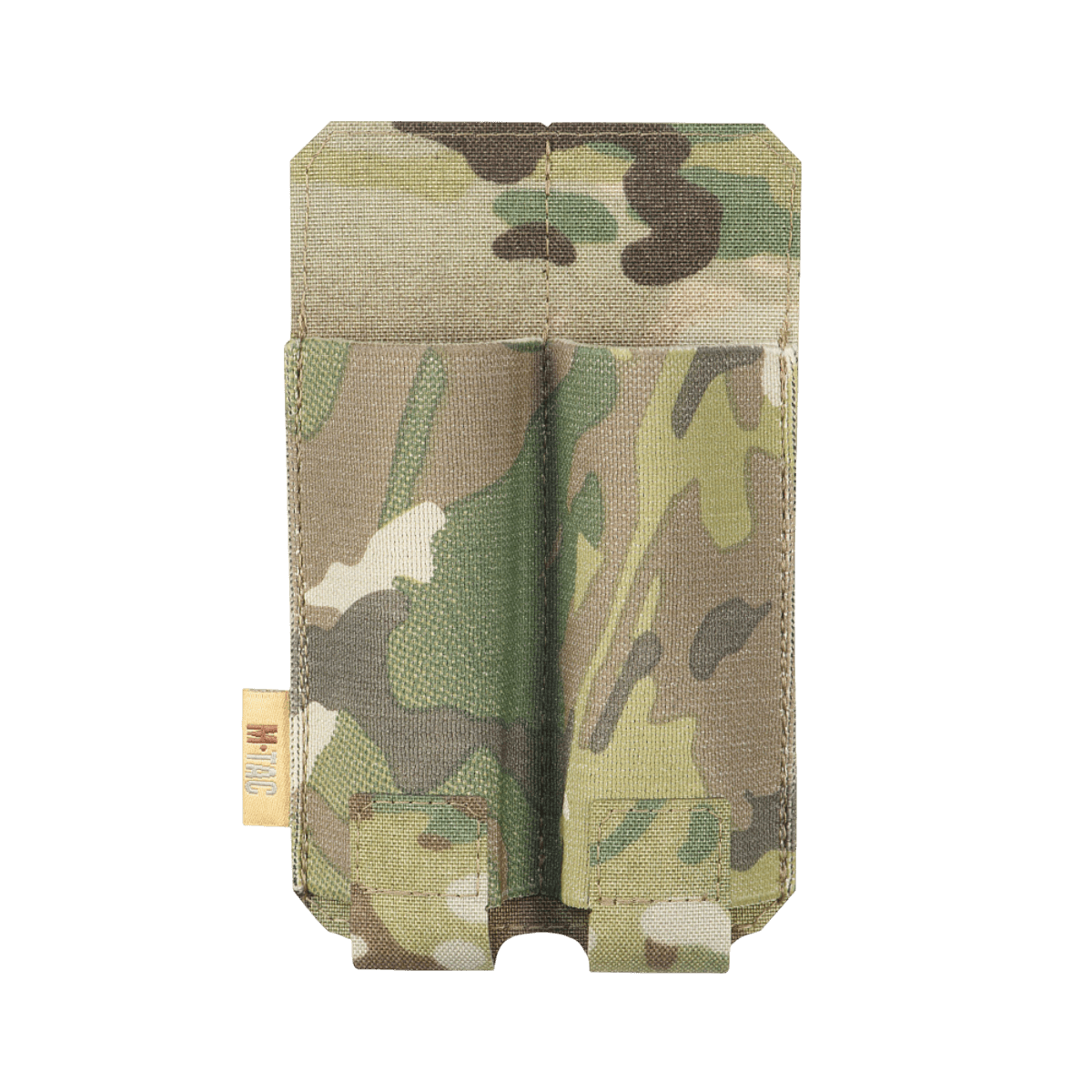 M-Tac Double Magazine Pouch APS Laser Cut camo-kuosissa kahdelle lippaalle, MOLLE-kiinnitys, valmistettu Cordura-materiaalista.