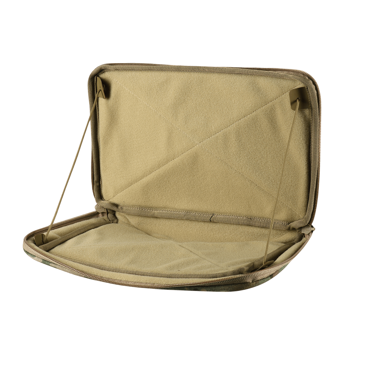 M-Tac Admin Pouch X-Large Elite avoinna, sisäseinissä velcro varusteiden säilytykseen.