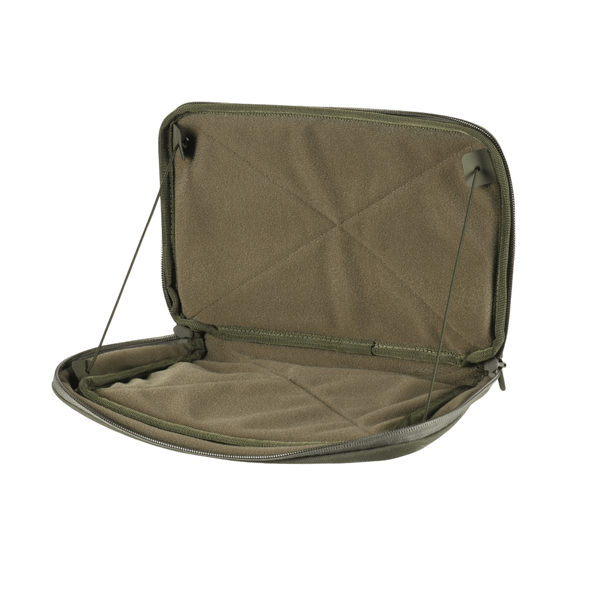 Avoin M-Tac Admin Pouch X-Large Elite tilavalla sisäosalla, kestävä Cordura 500D ja veluuritarra modulaarisille inserteille.