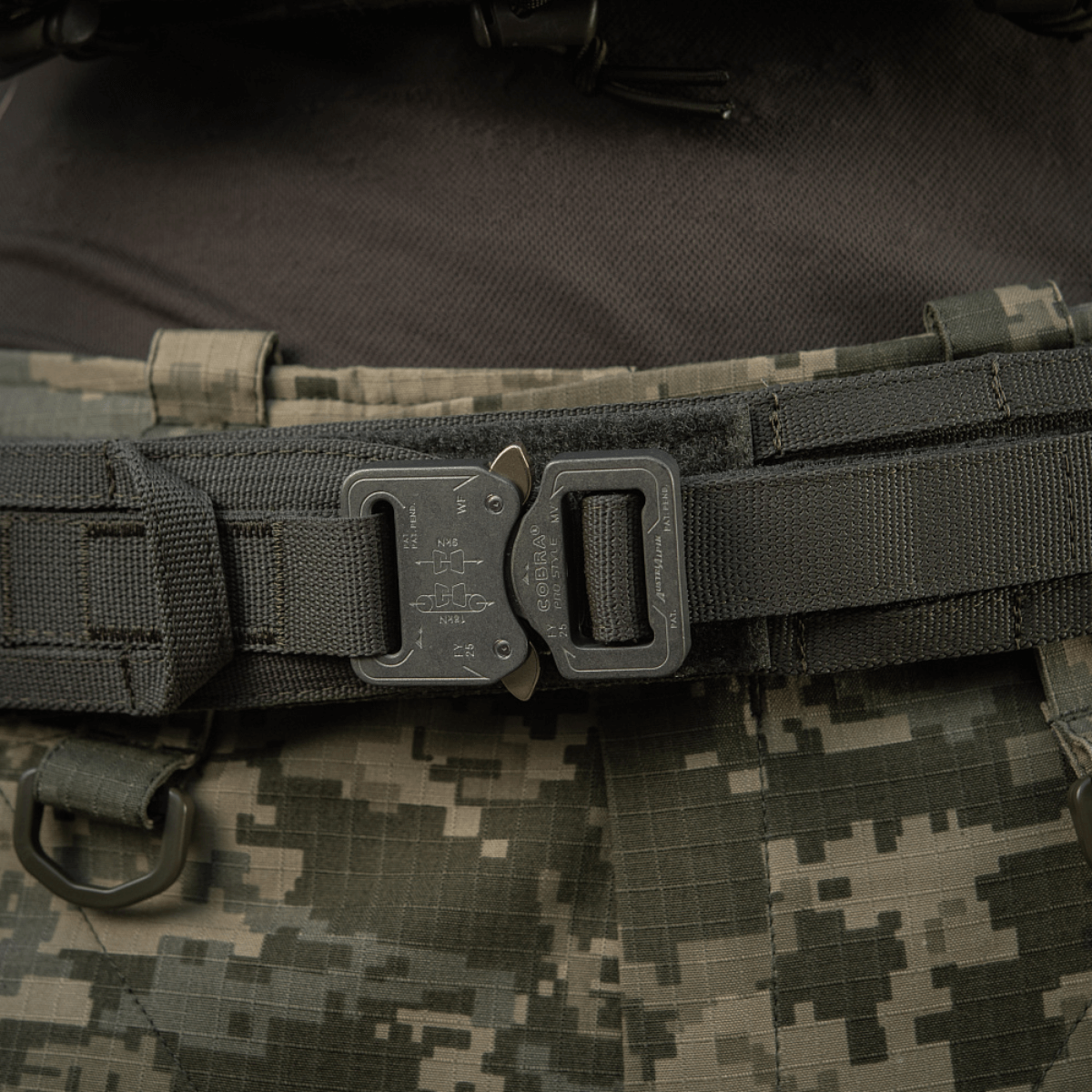 M-Tac Range -vyö Cobra Buckle Gen.IV, taktinen vyö sotilas- ja aktiivikäyttöön, täydellinen asevyöksi ja ampumaradalle.