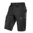 M-Tac Shorts Aggressor Gen.II Flex mustat, moderni taktinen muotoilu, sopii harjoitteluun ja vapaa-aikaan, valmistettu kestävästä ripstop-kankaasta.