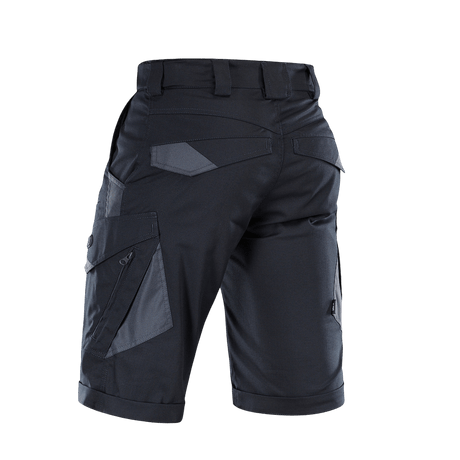 M-Tac Shorts Aggressor Gen.II Flex mustana, monipuoliset ja toiminnalliset shortsit harjoitteluun ja vapaa-aikaan, ripstop-materiaalia.
