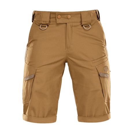 M-Tac Shorts Aggressor Gen.II Flex kevyestä ripstop-kankaasta Teflon-pinnoitteella, ihanteelliset harjoitteluun ja vapaa-ajan aktiviteetteihin.