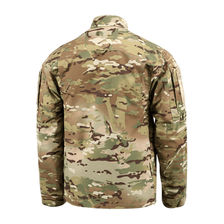 M-Tac Military Elite NYCO -takki MultiCam-kuosissa, takaosa, American NYCO rip-stop -kangas, pystykaulus, Velcro-yksityiskohtia