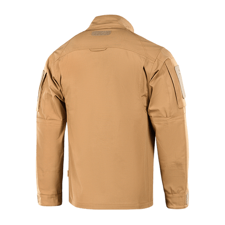 M-Tac Patrol Flex -takki beige, vahvistetulla olkapääosalla ja tuuletusrei'illä, taktiseen käyttöön.