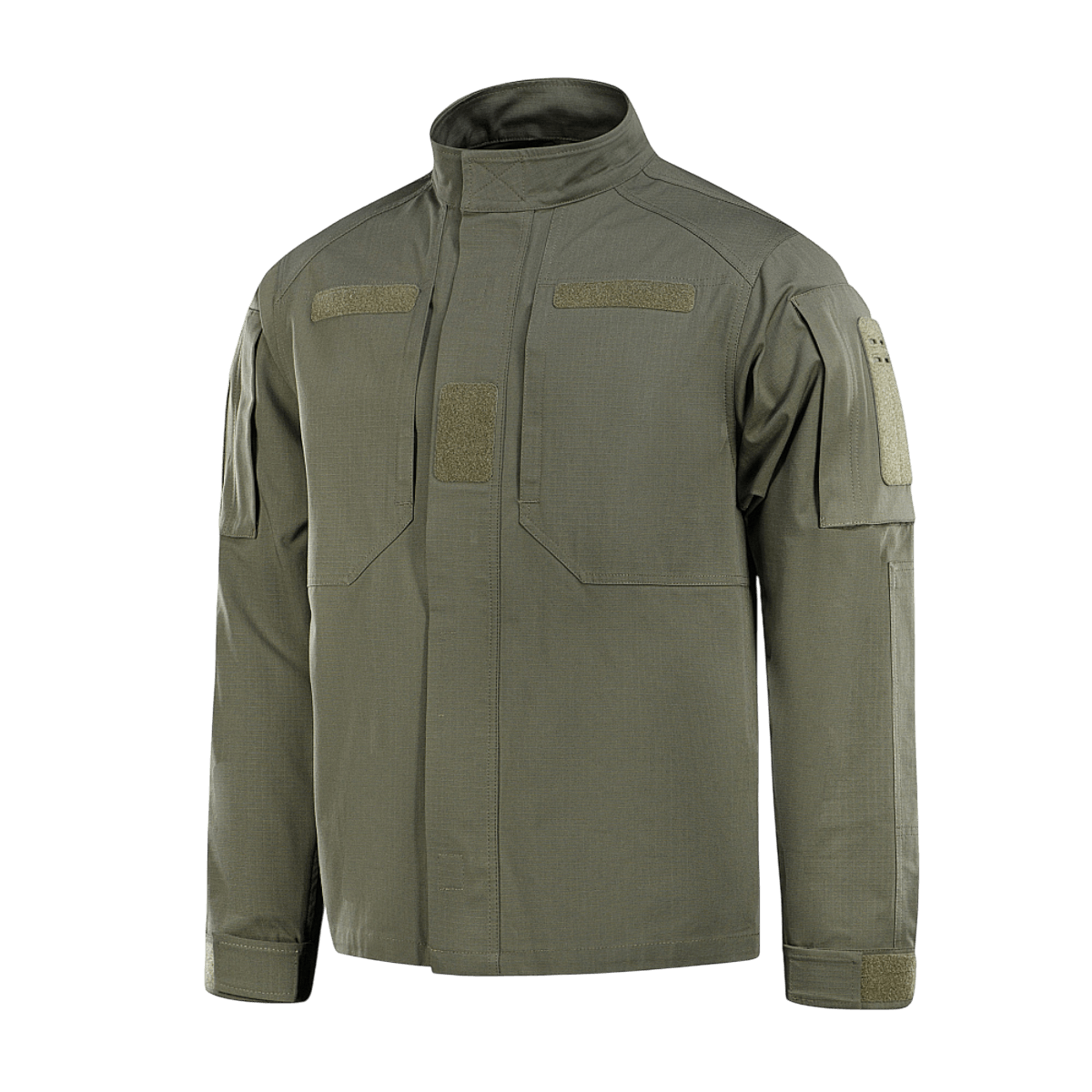 M-Tac Patrol Flex -takki Velcro- ja YKK-fittingseillä, sopii taktiseen käyttöön, pystykrae, tuuletusreiät ja hihan vetoketjutaskut.