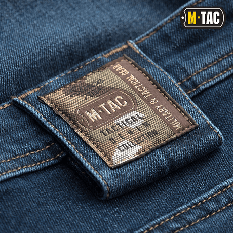 M-Tac Tactical Gen.I Regular Fit -farkut, brändäysdetailit denimissä