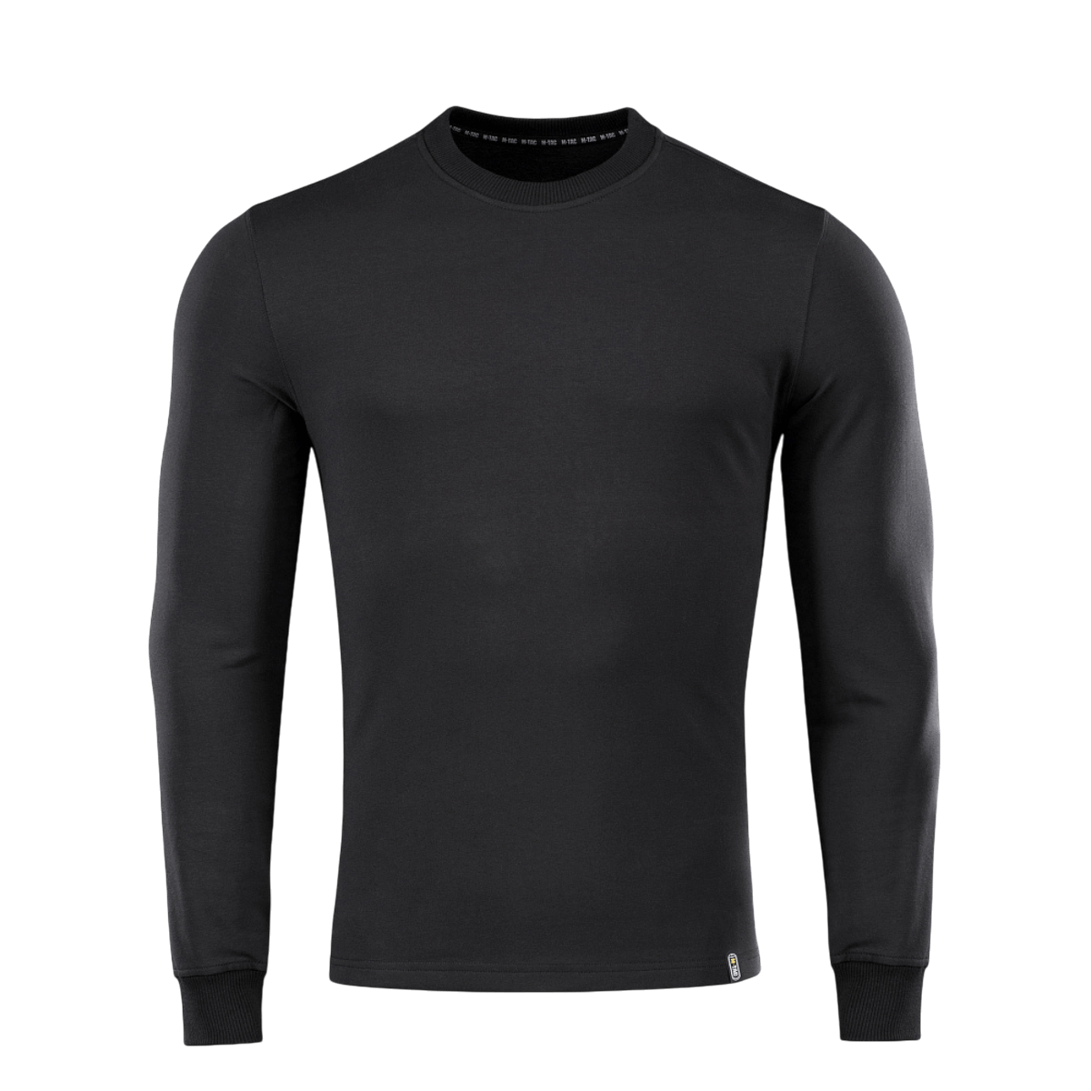 M-Tac Pullover 4 Seasons musta, pyöreä pääntie, minimalistinen muotoilu, sopii arkeen ja taktiseen käyttöön ympäri vuoden, 95% puuvillaa, 5% elastaania