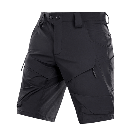 M-Tac Shorts Rubicon Flex tumman oliivinvihreänä, cargotaskuilla ja YKK-vetoketjuilla, ihanteelliset kesäkäyttöön ja maksimaaliseen liikkumisvapauteen.