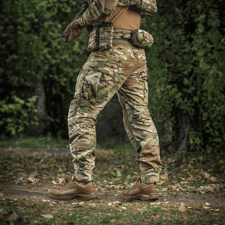 M-Tac-housut STURM NyCo Extreme Gen.II maastokuvio, Cordura 500D -vahvikkeet polvissa, tarkoitettu taktisiin tehtäviin.