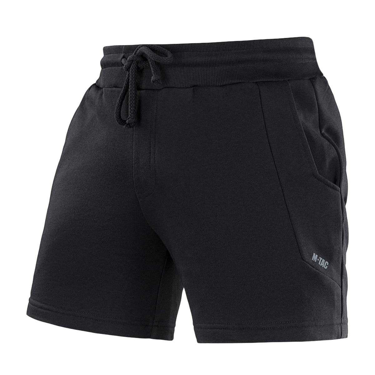 M-Tac Shorts Sport Fit Cotton mustana, hengittävä 100 % puuvillaa ja joustava vyötärö, kaksi sivutaskua, ihanteellinen treeniin tai arkeen.